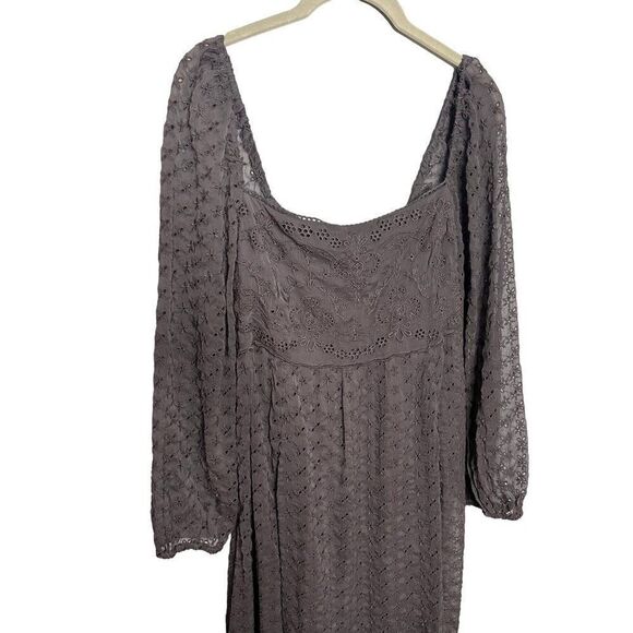 NEW Free People Malina Maxi Dress in Dark Scales Embroidered Eyelet Size Small - Picture 5 of 8
